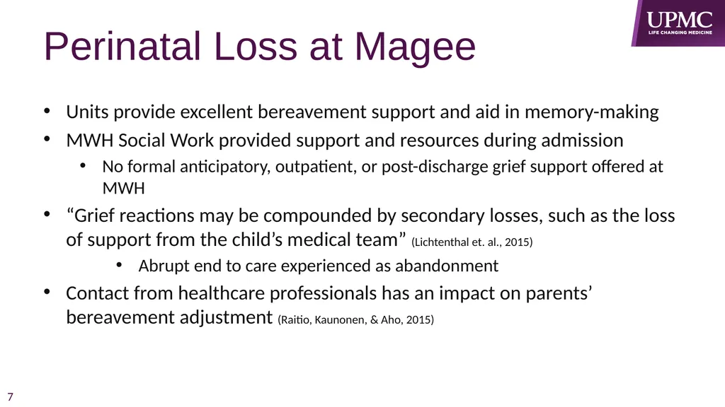 Perinatal & Neonatal Loss Audrey Wrobel, LSW - slide 7 of 24