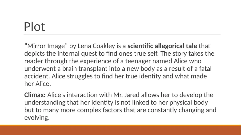 “Mirror Image” Lena Coakley Elements of a - slide 2 of 14