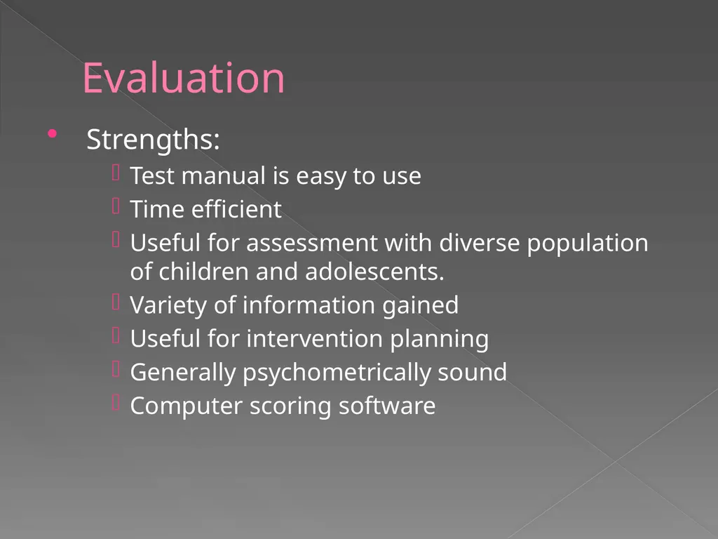 Children’s Memory Scale Presented by Kelly DeCoste - slide 65 of 68