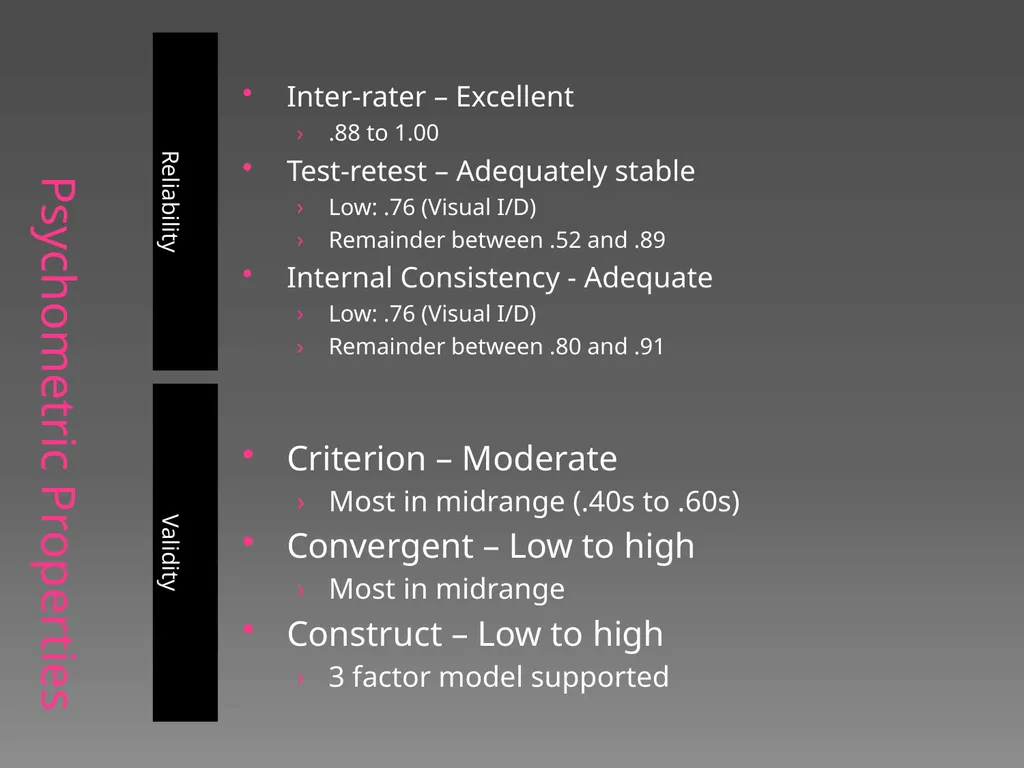 Children’s Memory Scale Presented by Kelly DeCoste - slide 63 of 68
