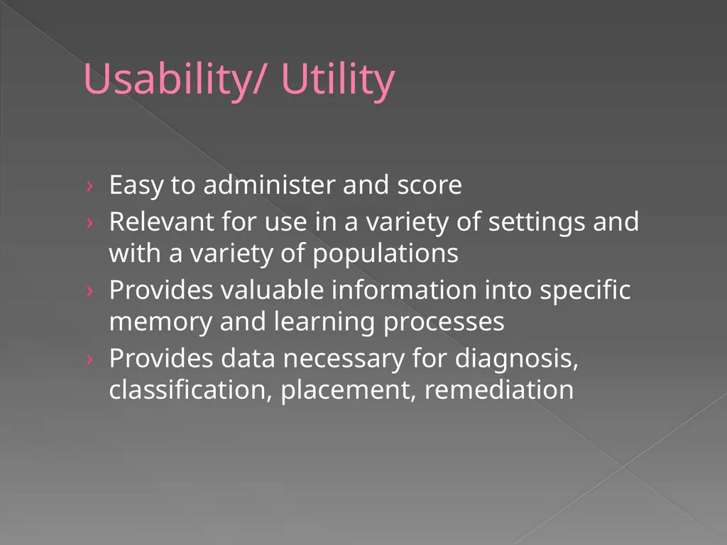 Children’s Memory Scale Presented by Kelly DeCoste - slide 64 of 68