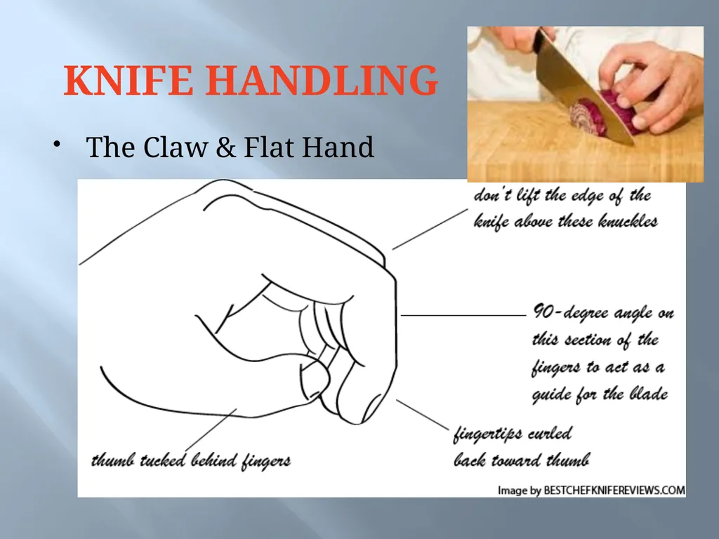 Kitchen safety! Standard 1 Objective 1-5 Avoiding - slide 9 of 22