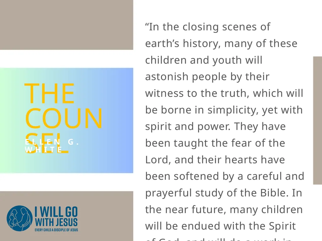 AS YOU BEGIN... GENERAL CONFERENCE OUR MISSION “To - slide 8 of 19