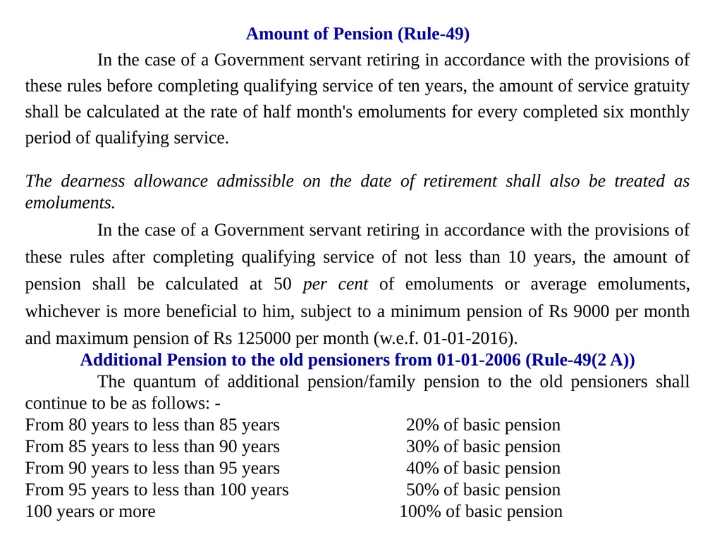 CCS (Pension) Rules, 1972 GENERAL PROVISIONS These - slide 22 of 28