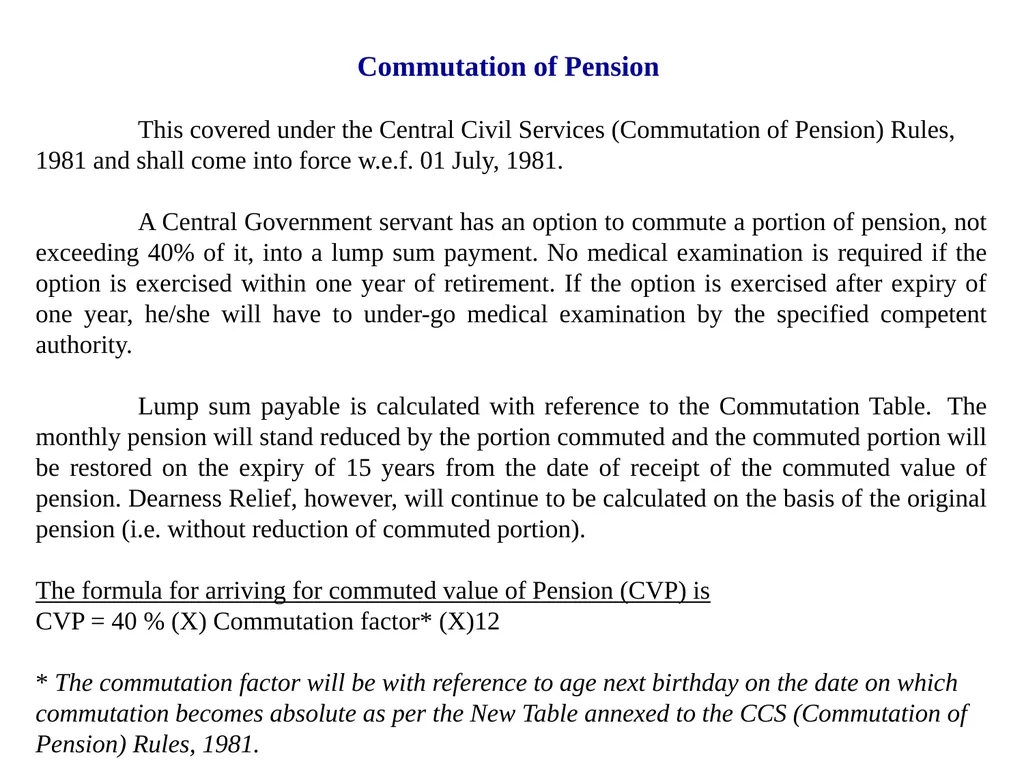 CCS (Pension) Rules, 1972 GENERAL PROVISIONS These - slide 27 of 28