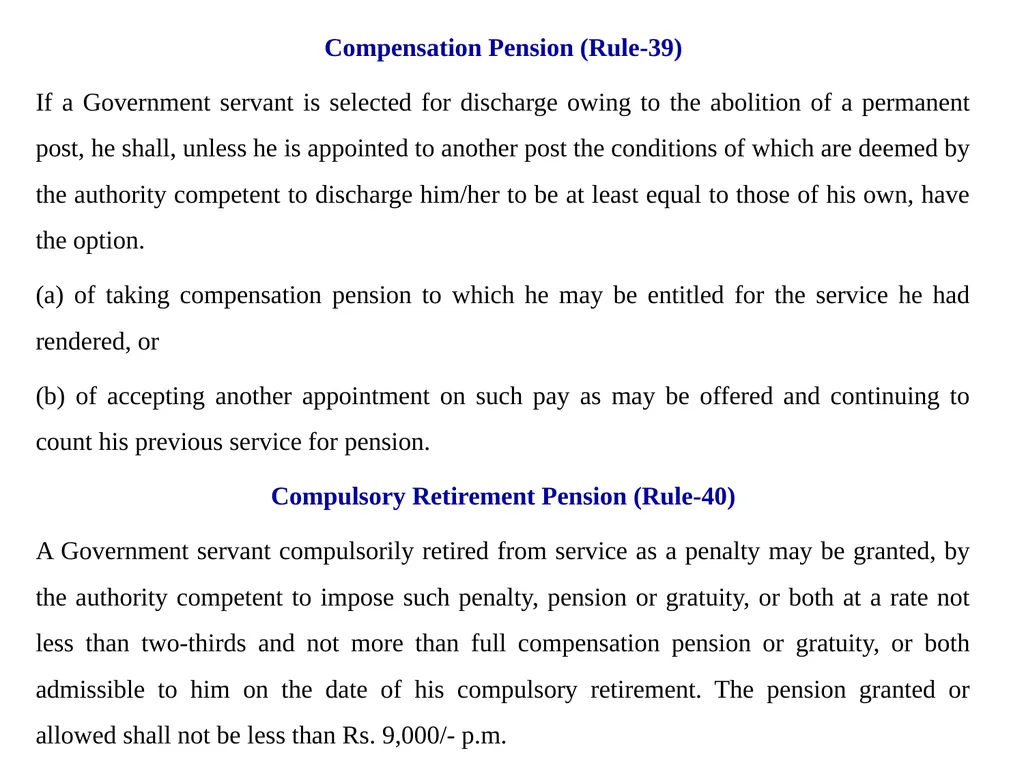 CCS (Pension) Rules, 1972 GENERAL PROVISIONS These - slide 8 of 28