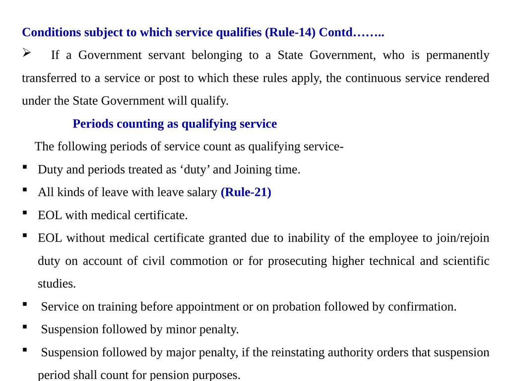 CCS (Pension) Rules, 1972 GENERAL PROVISIONS These - slide 16 of 28