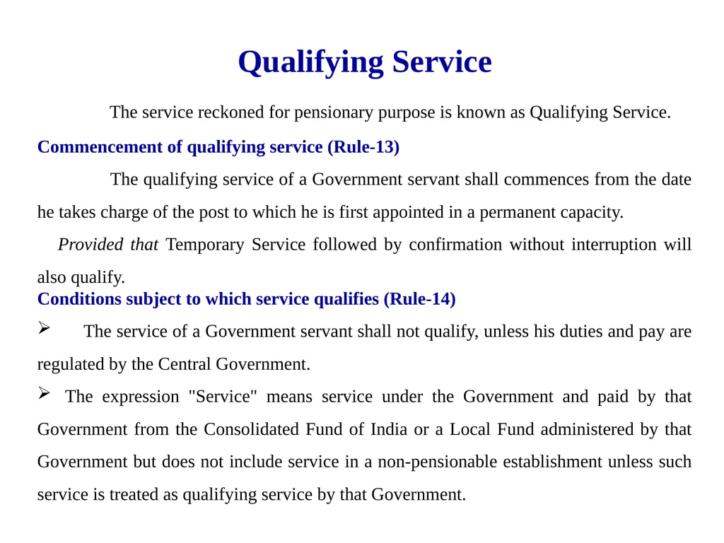 CCS (Pension) Rules, 1972 GENERAL PROVISIONS These - slide 15 of 28