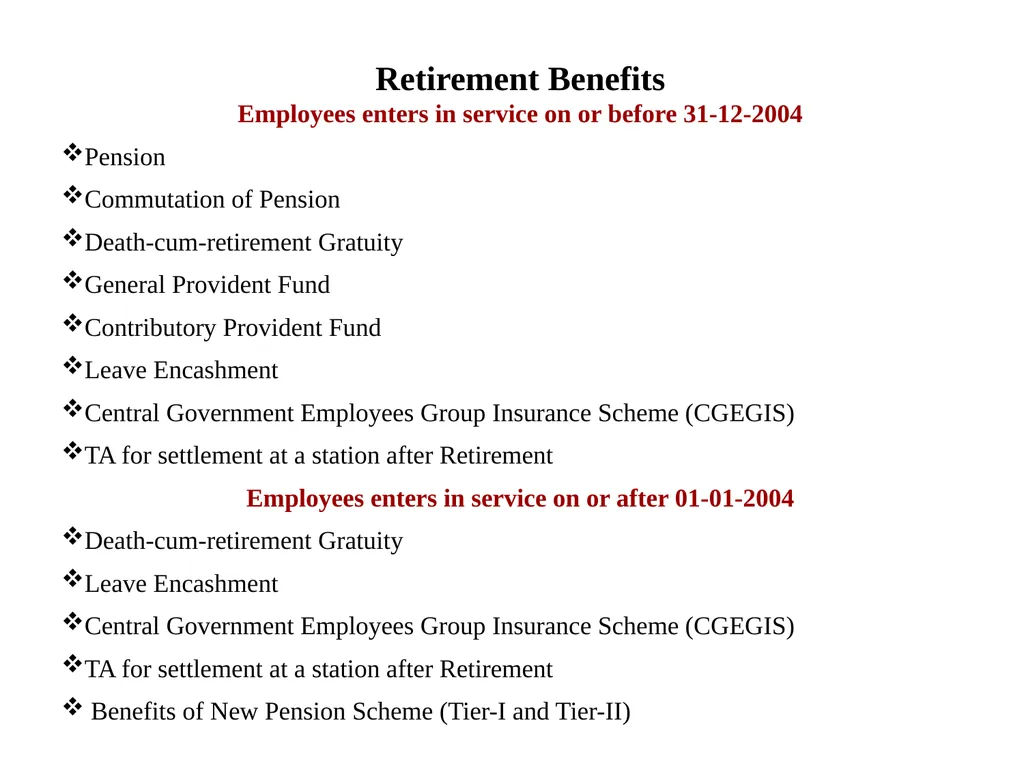 CCS (Pension) Rules, 1972 GENERAL PROVISIONS These - slide 5 of 28