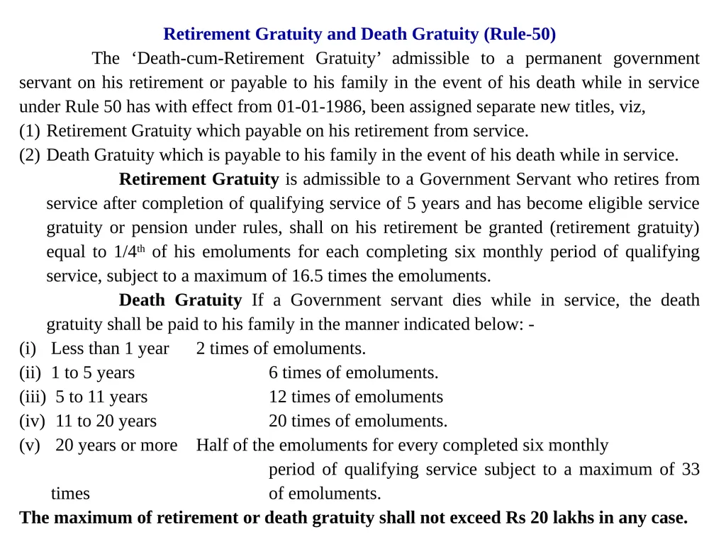 CCS (Pension) Rules, 1972 GENERAL PROVISIONS These - slide 24 of 28