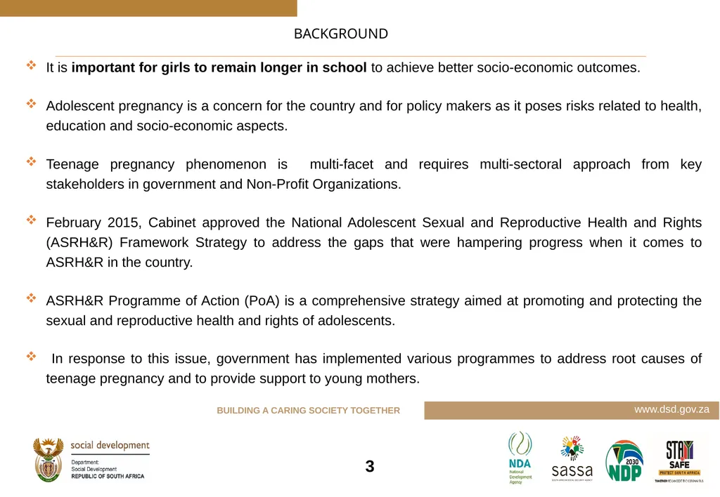 DEPARTMENT OF SOCICLA DEVELOPMENT PROGRAMMES - slide 3 of 9