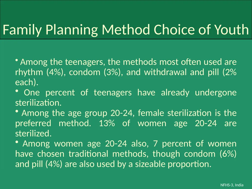 Profile of Youth in India NFHS-3, India Analysis - slide 27 of 44