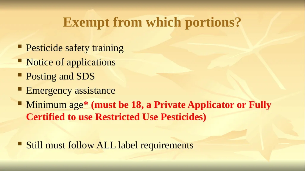 Understanding the Revised Worker Protection - slide 4 of 17