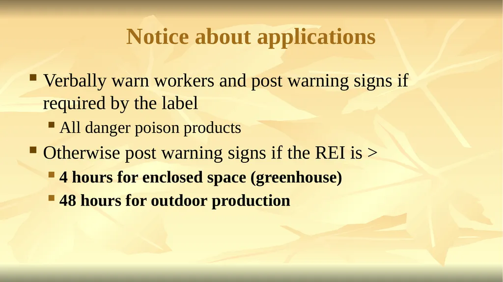Understanding the Revised Worker Protection - slide 13 of 17