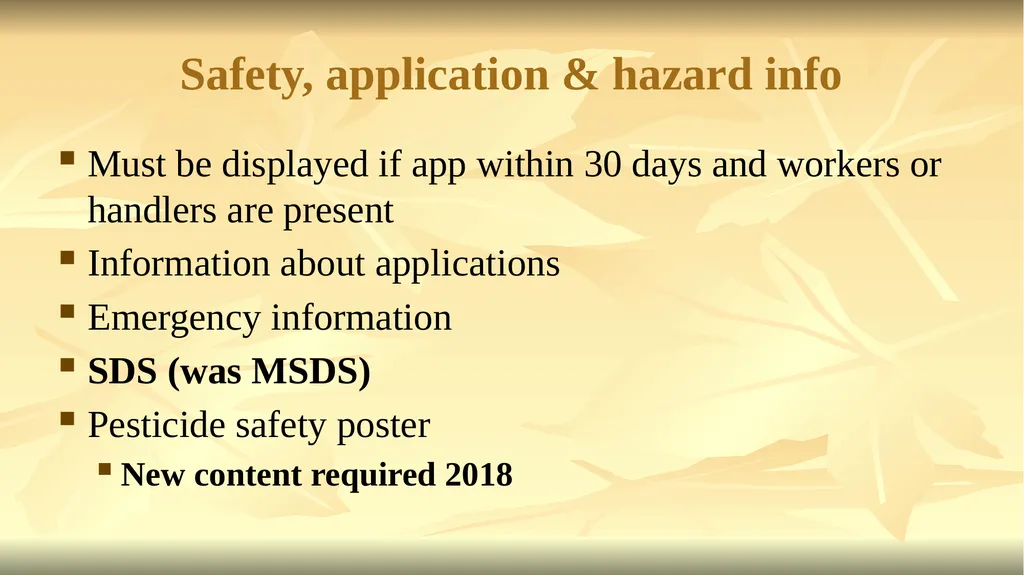 Understanding the Revised Worker Protection - slide 9 of 17