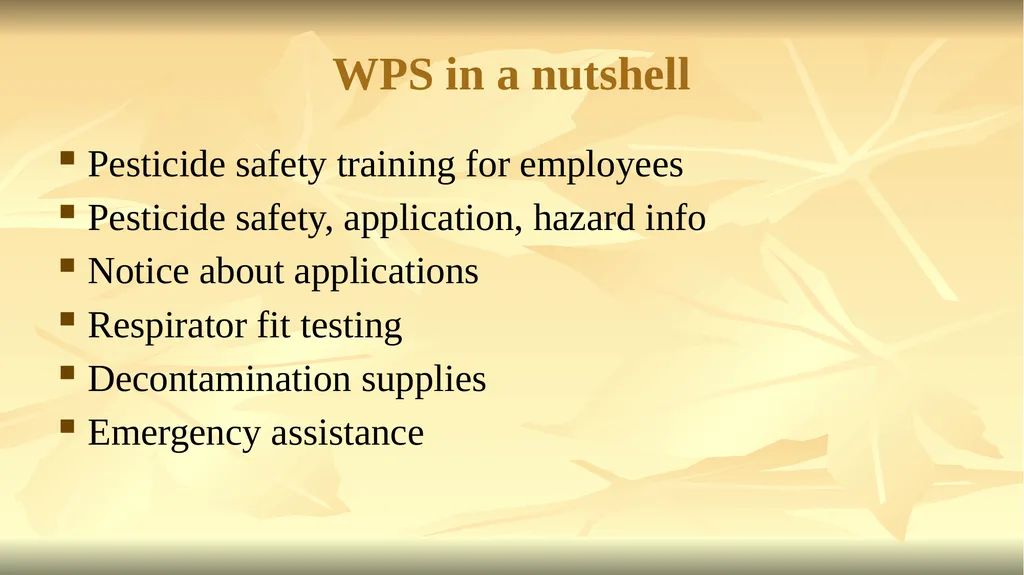 Understanding the Revised Worker Protection - slide 5 of 17