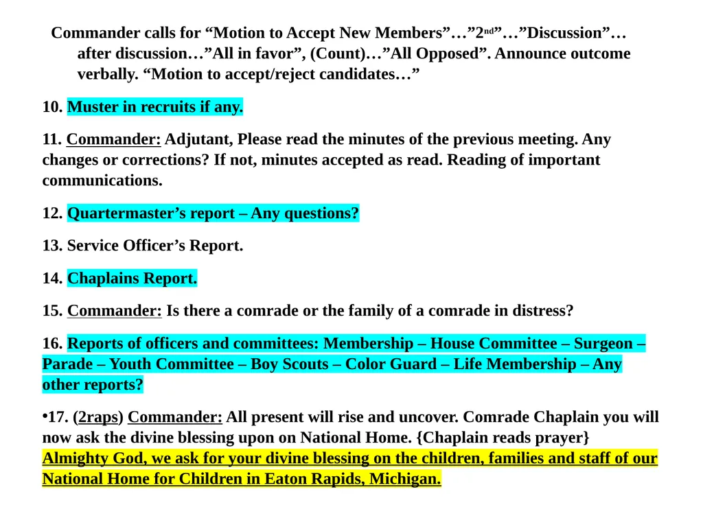 Post/District Commander Florida VFW Officer - slide 30 of 32
