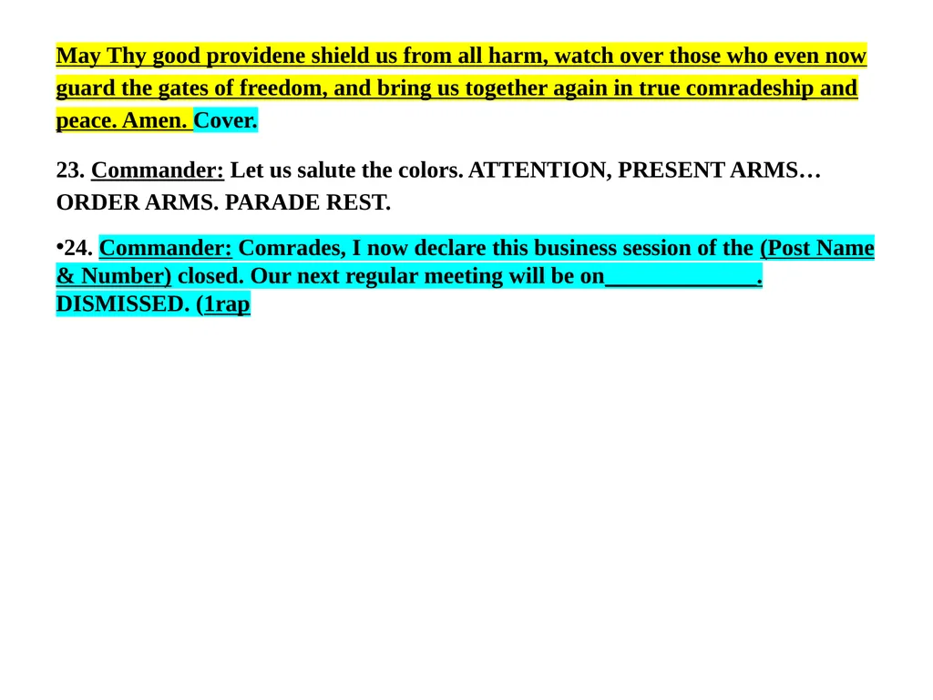 Post/District Commander Florida VFW Officer - slide 32 of 32