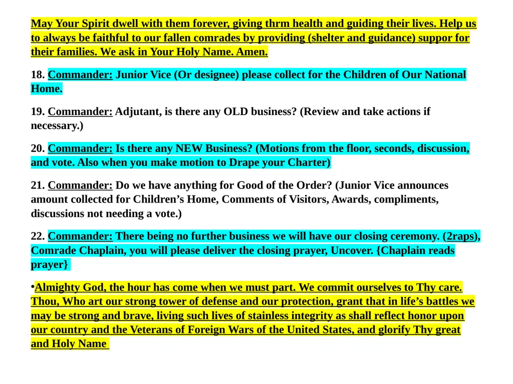 Post/District Commander Florida VFW Officer - slide 31 of 32