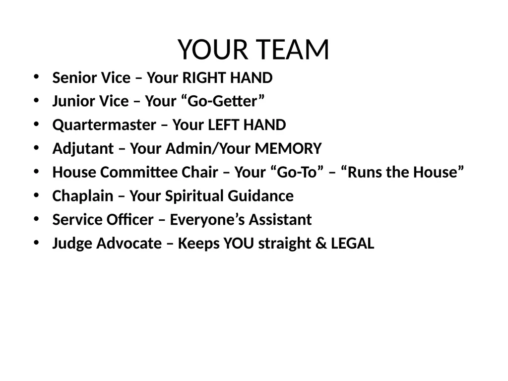 Post/District Commander Florida VFW Officer - slide 6 of 32