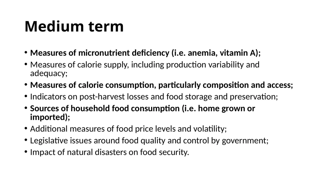 Pacific Food Security Indicators A framework for - slide 10 of 12