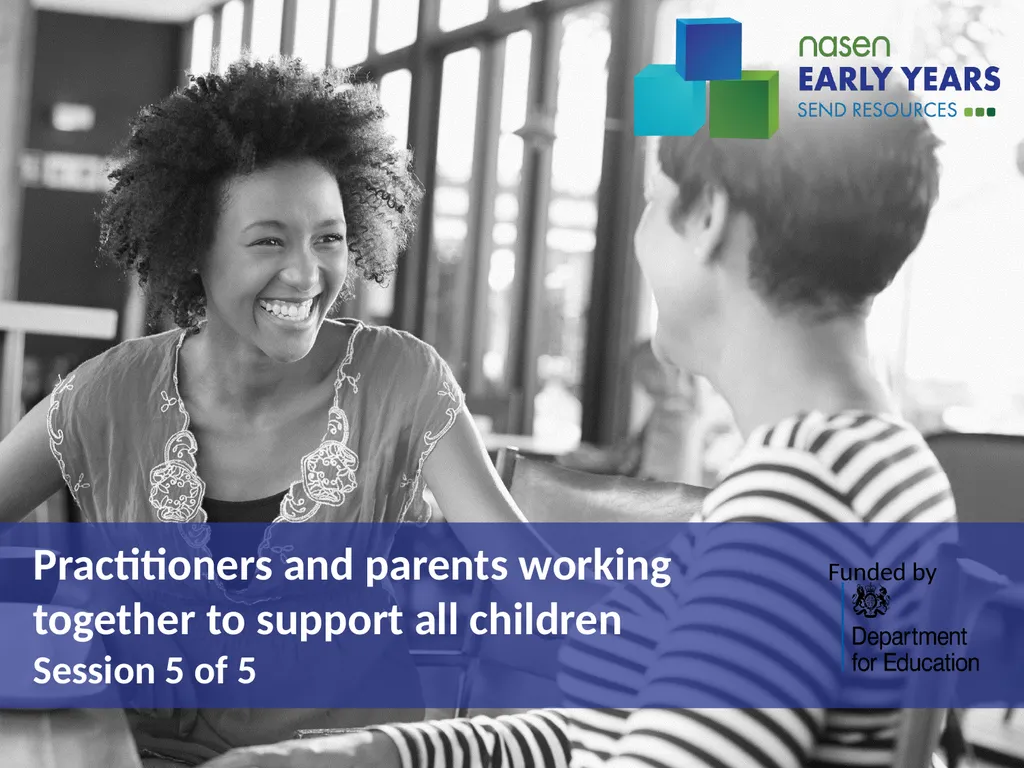 Practitioners and parents working together to - slide 1 of 14