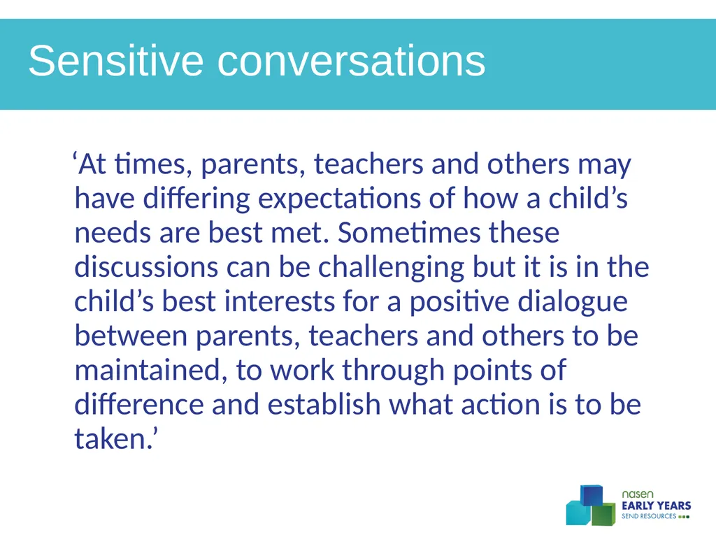 Practitioners and parents working together to - slide 11 of 14