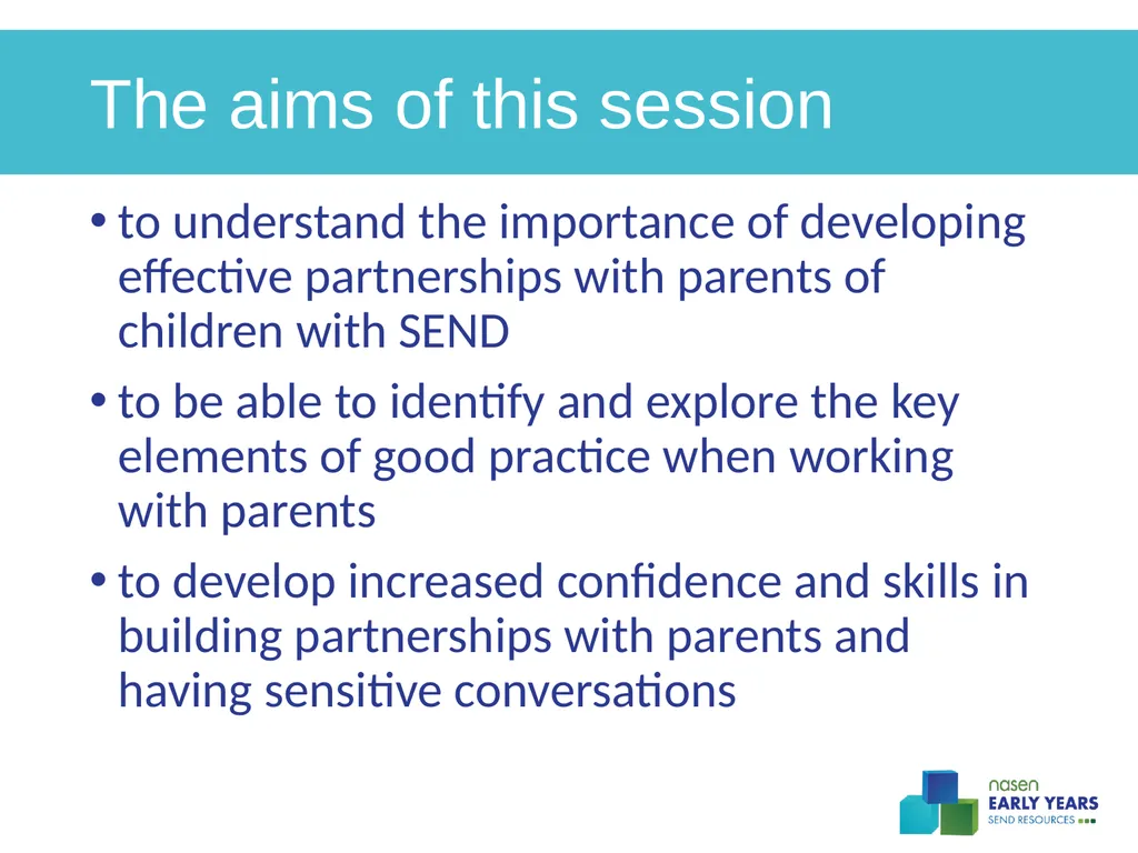 Practitioners and parents working together to - slide 2 of 14