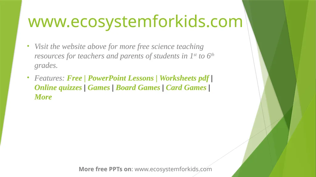 The Water Cycle More free PPTs on: - slide 8 of 8