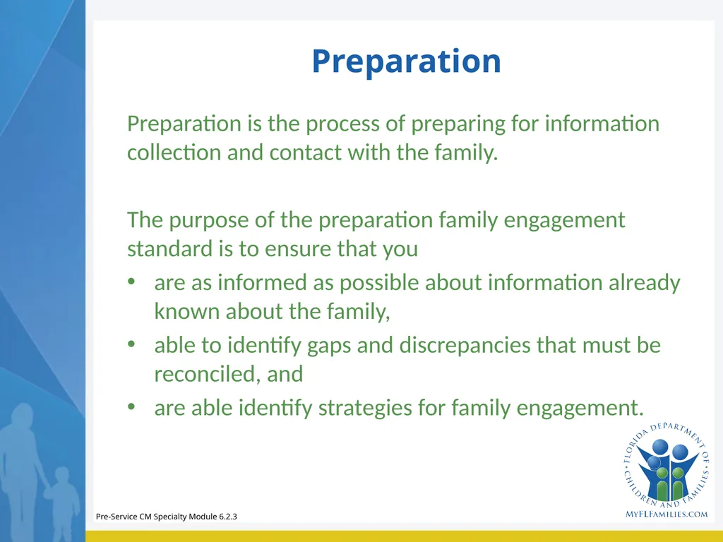 Module 6 Family Engagement Standards – Preparation - slide 15 of 37