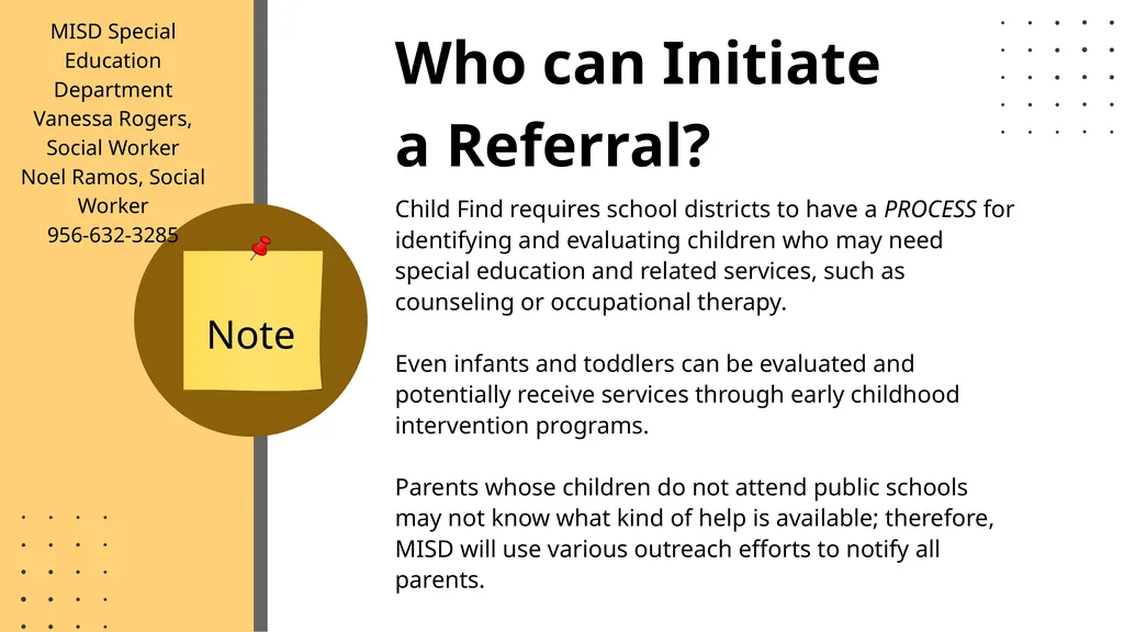 CHILD FIND Locate, Identify, Evaluate 2026-2027 - slide 11 of 30