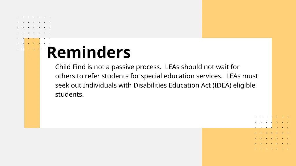 CHILD FIND Locate, Identify, Evaluate 2026-2027 - slide 23 of 30