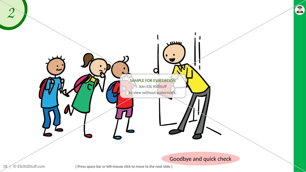 Introduction lesson Greetings, ask & answer - slide 18 of 19