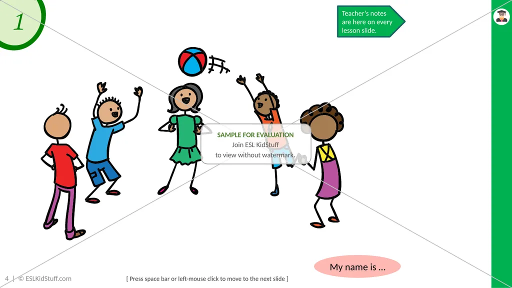 Introduction lesson Greetings, ask & answer - slide 4 of 19
