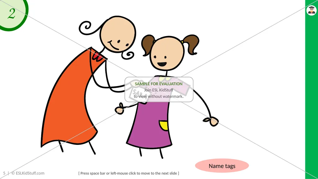 Introduction lesson Greetings, ask & answer - slide 5 of 19