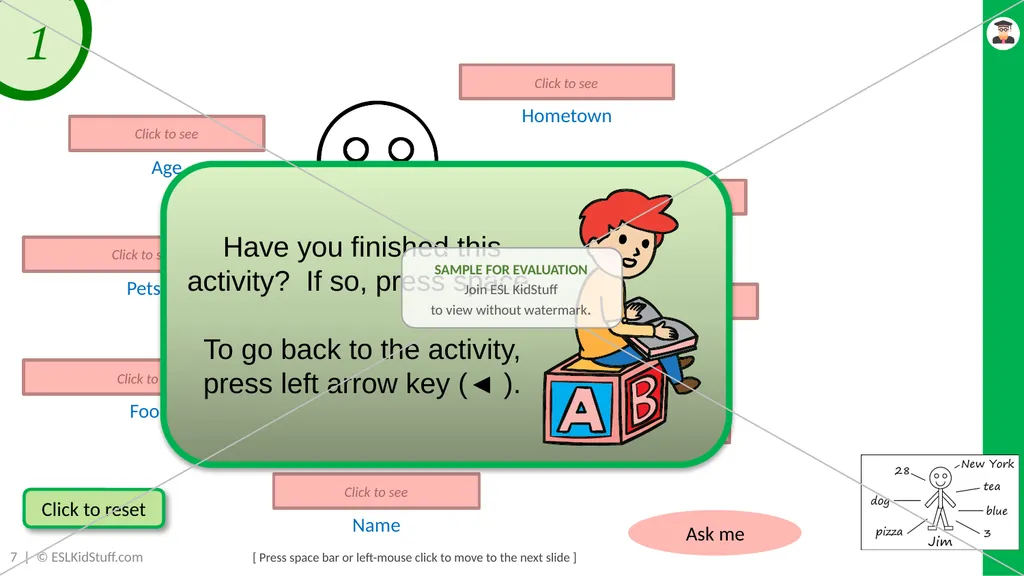 Introduction lesson Greetings, ask & answer - slide 7 of 19