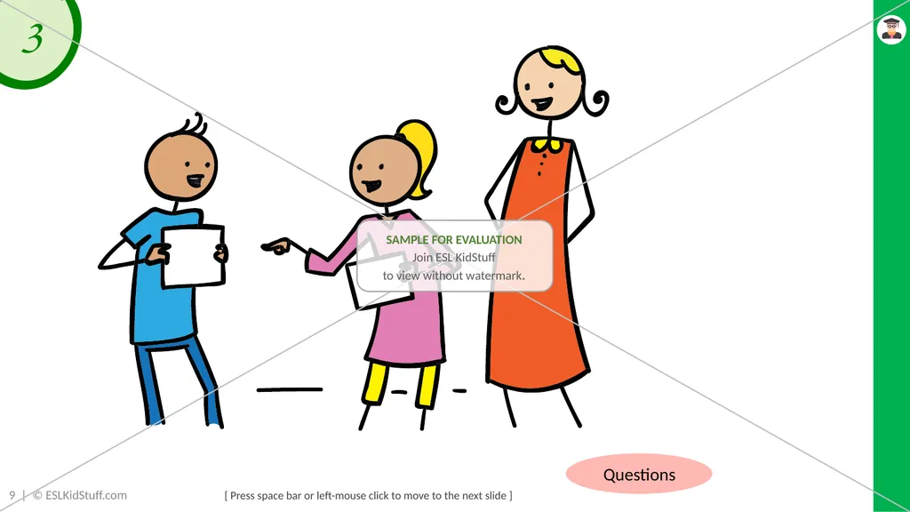 Introduction lesson Greetings, ask & answer - slide 9 of 19
