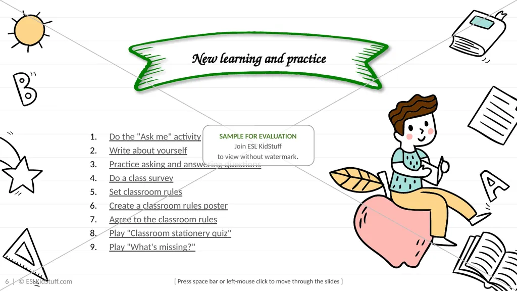 Introduction lesson Greetings, ask & answer - slide 6 of 19