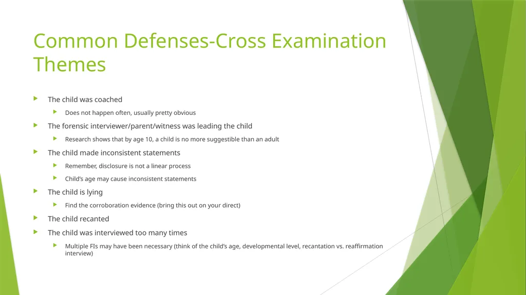 The Kid Said What? Hearsay Exceptions For Children - slide 20 of 22