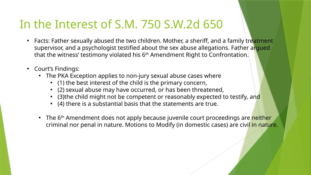 The Kid Said What? Hearsay Exceptions For Children - slide 7 of 22