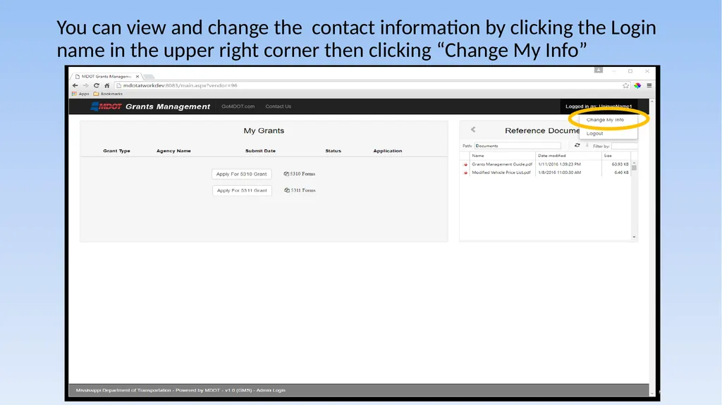 Grant Management System 5310/5311 Application - slide 13 of 44