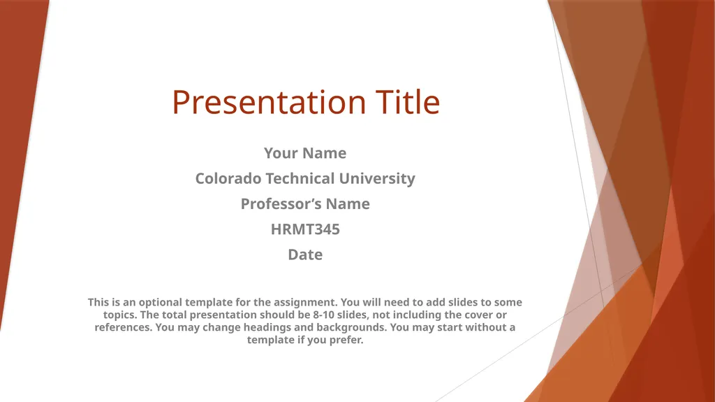 Presentation Title Your Name Colorado Technical - slide 1 of 12