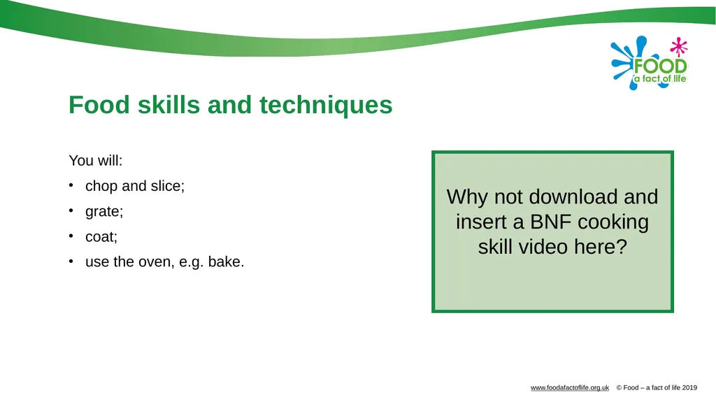 Take out? Cook in! Aims and objectives Aim To make - slide 6 of 14