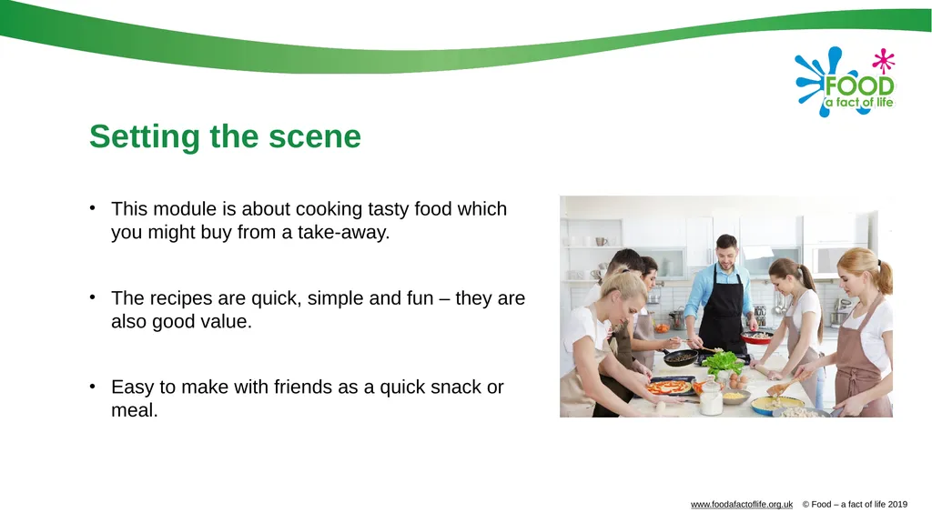 Take out? Cook in! Aims and objectives Aim To make - slide 3 of 14
