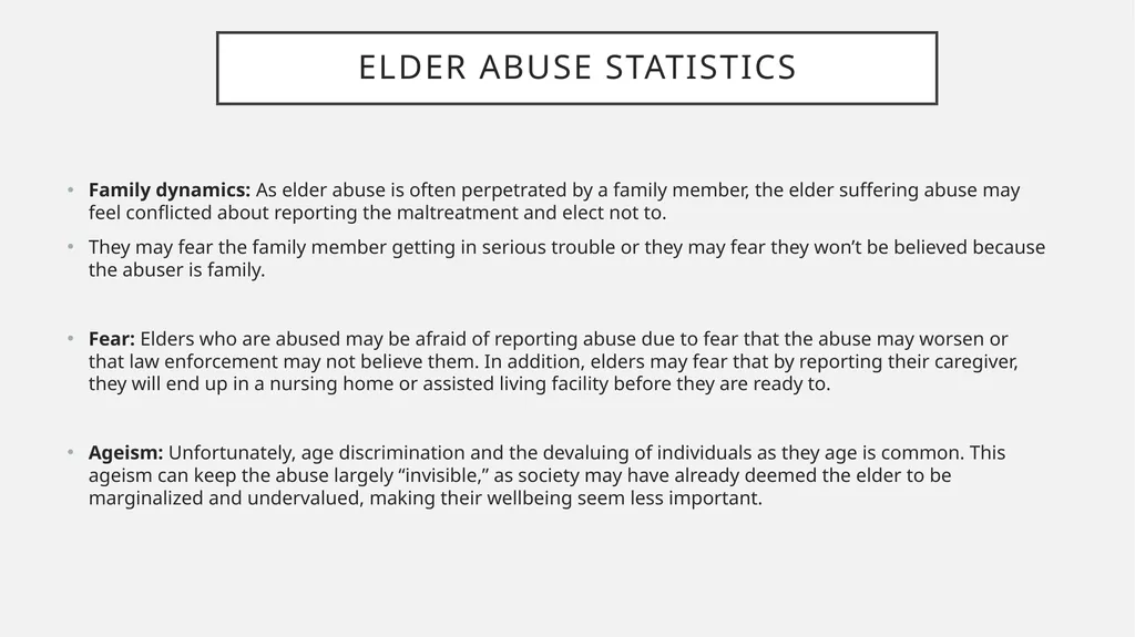 Elder abuse definition, risk factors, warning - slide 6 of 10