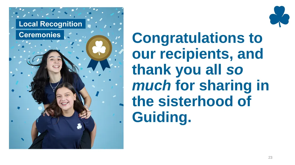 Local Recognition Ceremony Community Introducing - slide 23 of 24