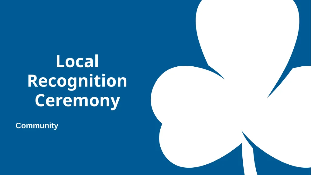 Local Recognition Ceremony Community Introducing - slide 1 of 24