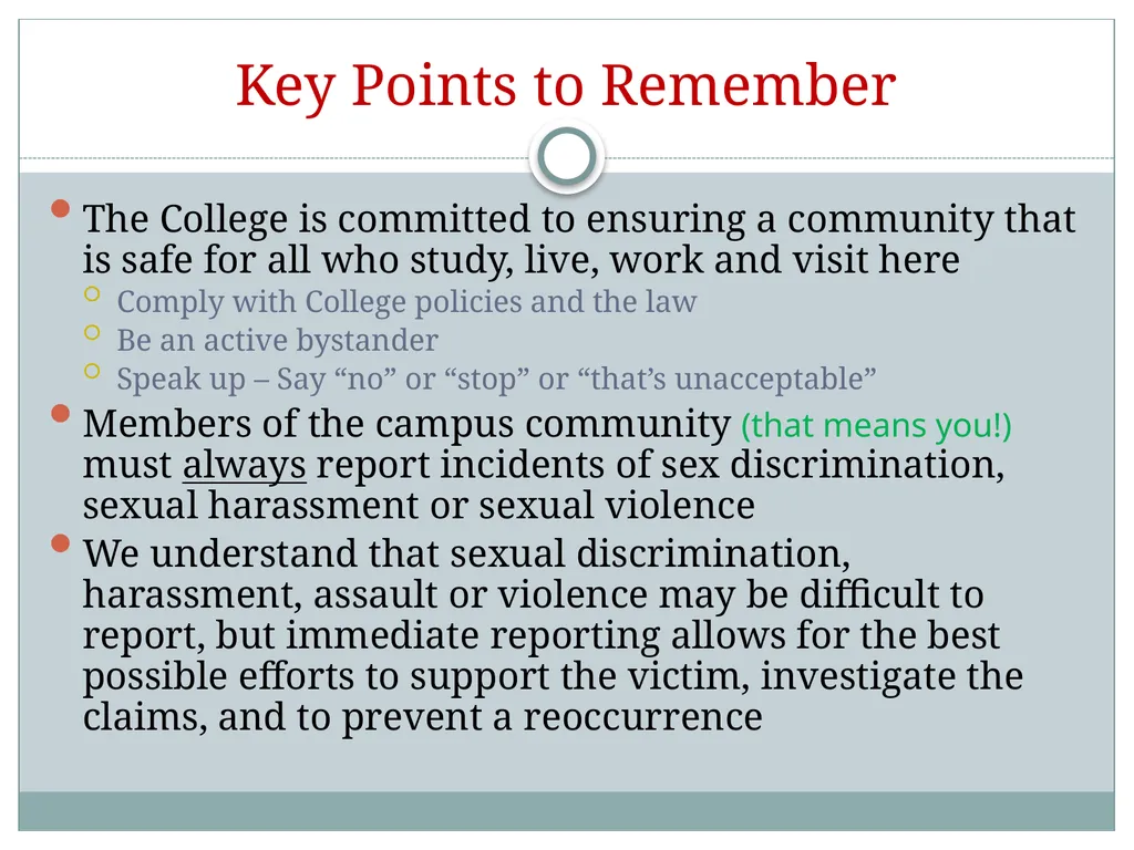 Title IX training for SUNY Cobleskill Student - slide 33 of 36