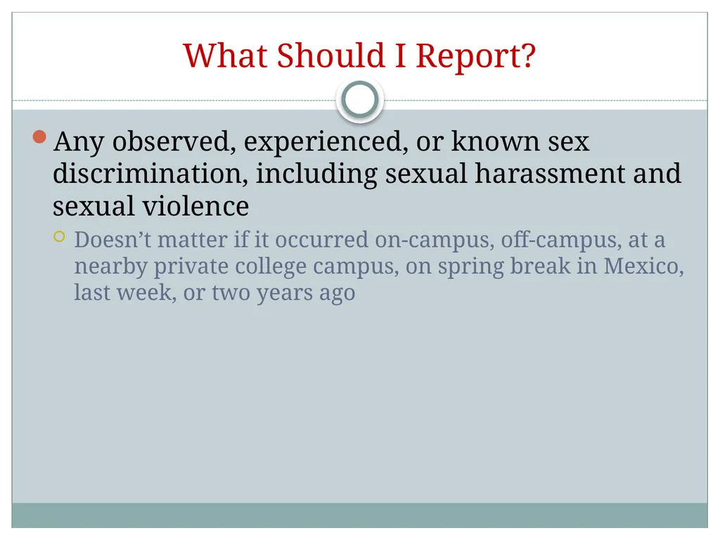 Title IX training for SUNY Cobleskill Student - slide 8 of 36
