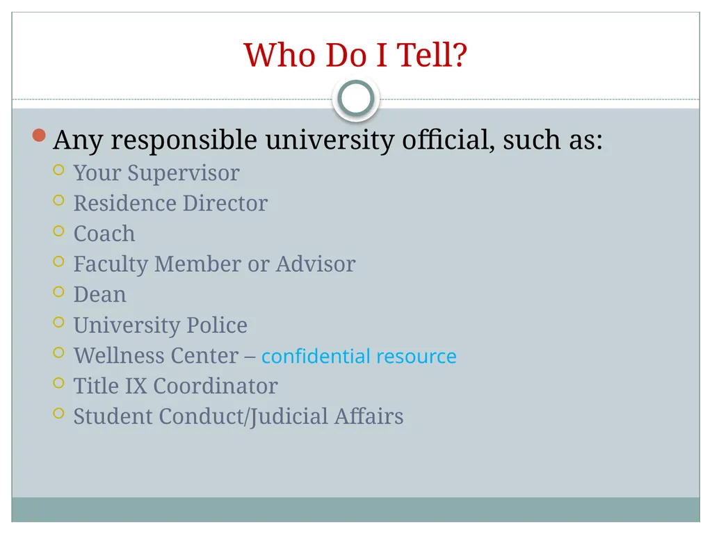 Title IX training for SUNY Cobleskill Student - slide 10 of 36